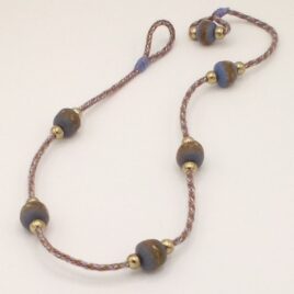 krobo beads on hand-braided cord