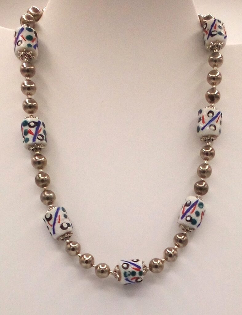 white Krobo beads